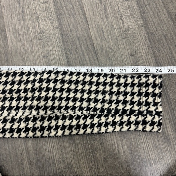 Lauren Ralph Lauren Black White Houndstooth Lambswool Moto Jacket Size M - Picture 12 of 12
